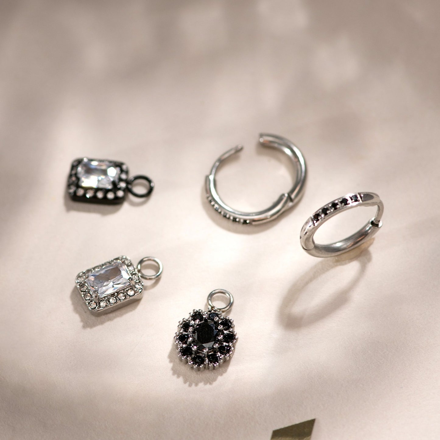 iXXXi Jewelry Hoops Black Zirconia