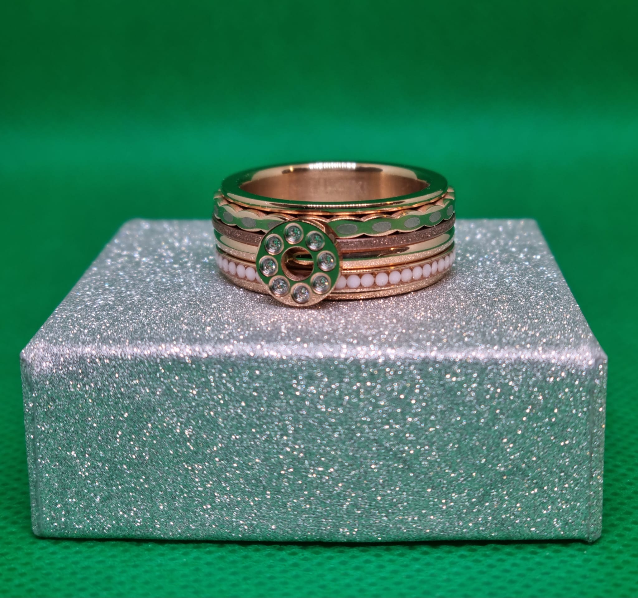 Samengestelde iXXXi ring Flat Circles Rosé-Goud – Nance@home