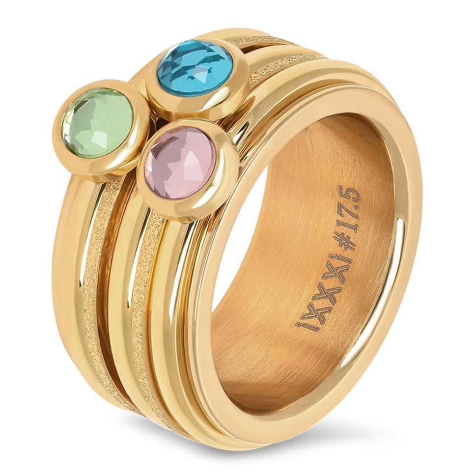 iXXXi Jewelry Vulring 6mm 1 Zirconia Water Blue 2mm