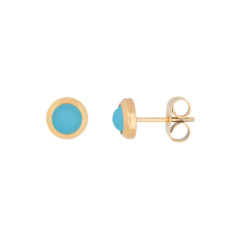 Ear Studs Matt Aqua