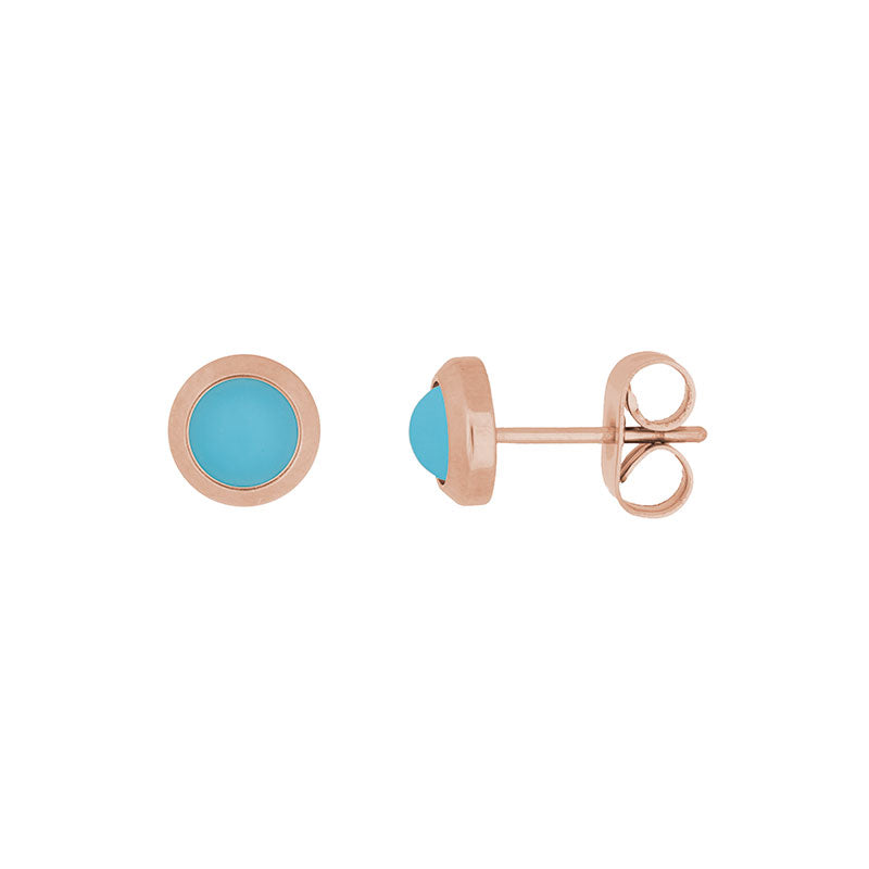 Ear Studs Matt Aqua