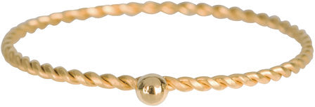 Kidz by Charmins Dot Twisted Ring Shiny Gold Steel