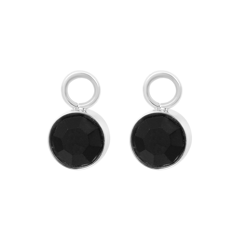 iXXXi Jewelry Hoop Charms Stone Black Diamond