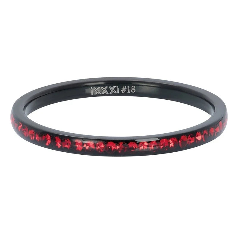 Samengestelde iXXXi ring Black&Red