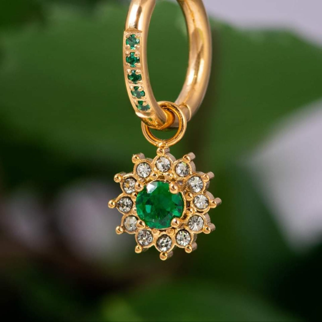 iXXXi Jewelry Hoop Charms Lucia Emerald