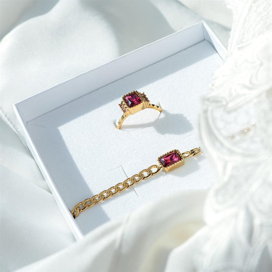 Fame Classic Miracle ring set Gold/Pink