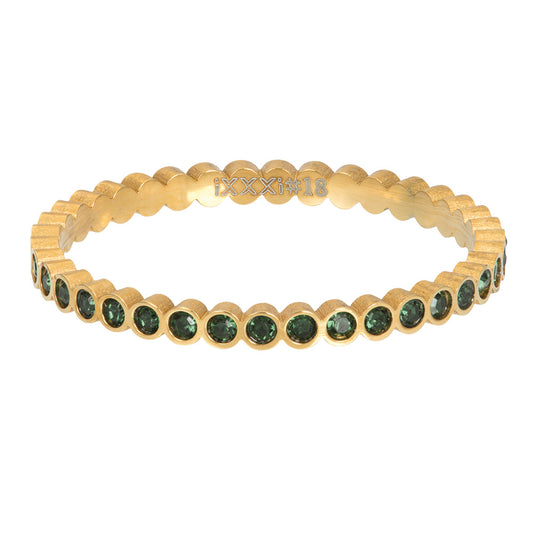 iXXXi Jewelry Small Circle Stone Emerald