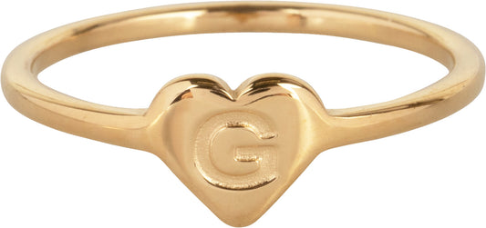 Gouden heart Letter G