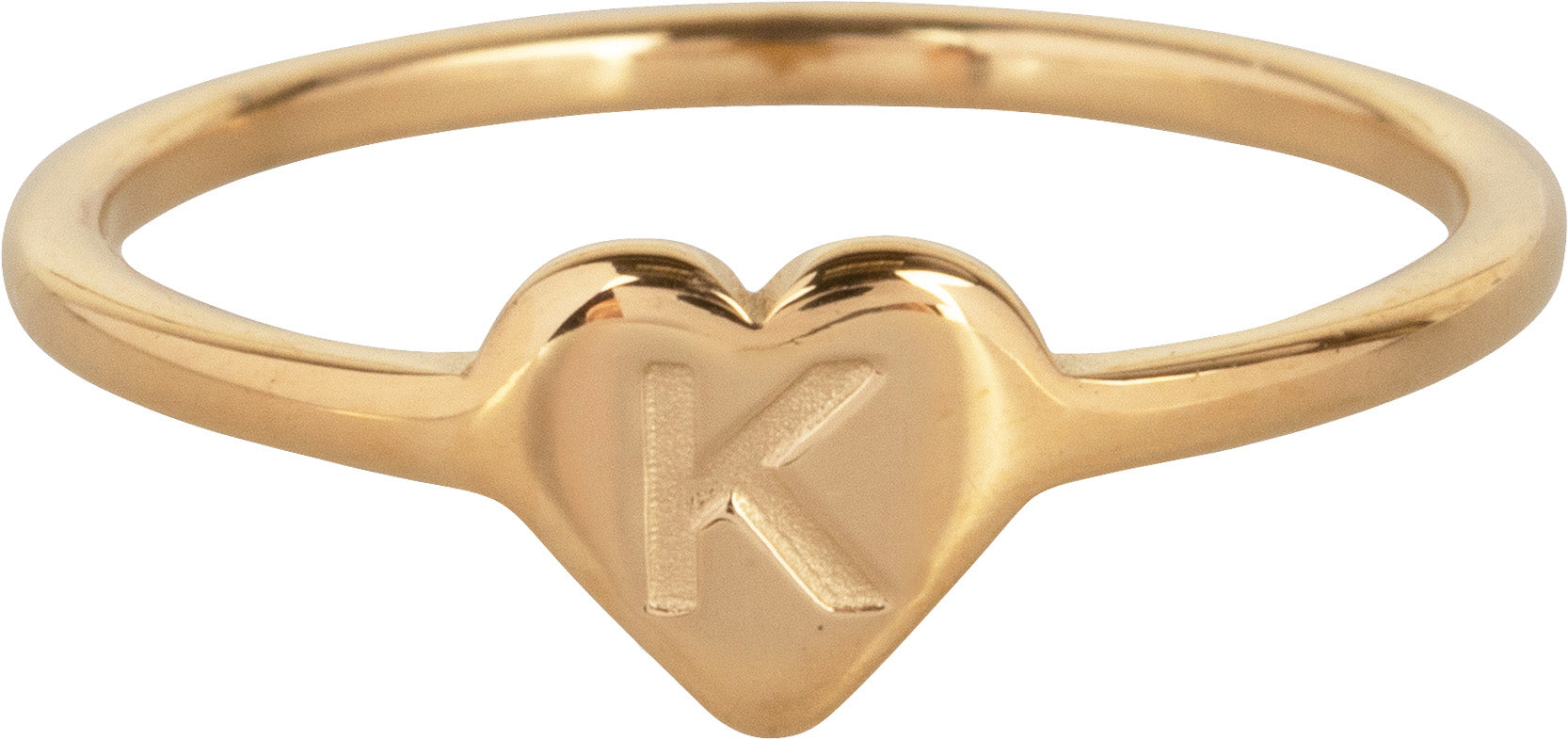 Gouden heart Letter K